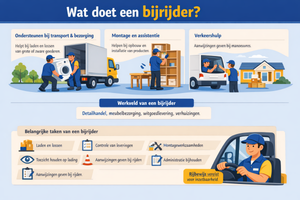 Alles over het beroep bijrijder Wat doet een bijrijder